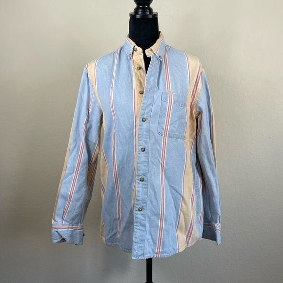 Zara Other - Zara Retro Vintage 90s Striped Pastel Western Shirt Medium